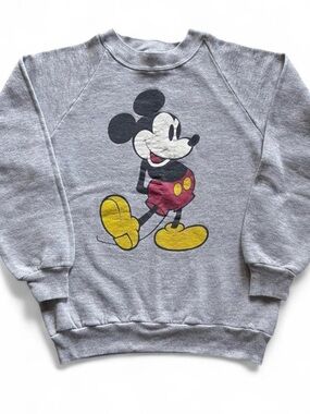 80s Mickey Mouse Classic Crewneck Adult Unisex Small 17.5x20.5